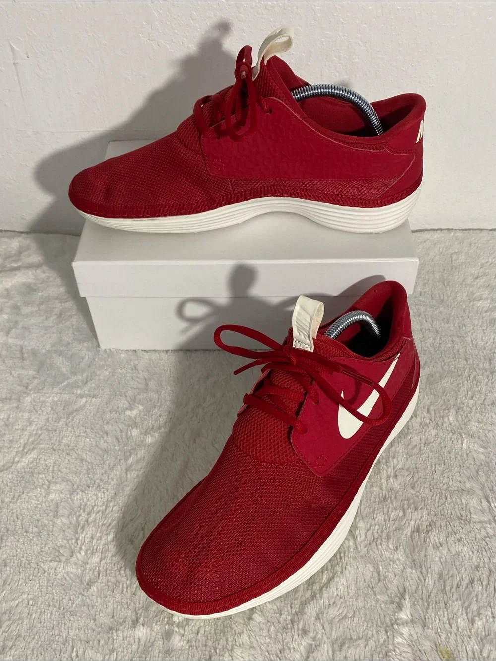 Nike Solarsoft Moccasin Sneakers Men’s Size 10 Red White